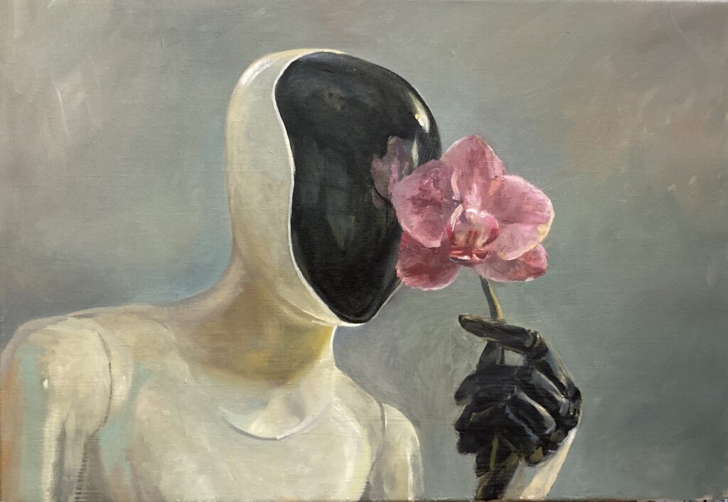Robot With a Flower 443