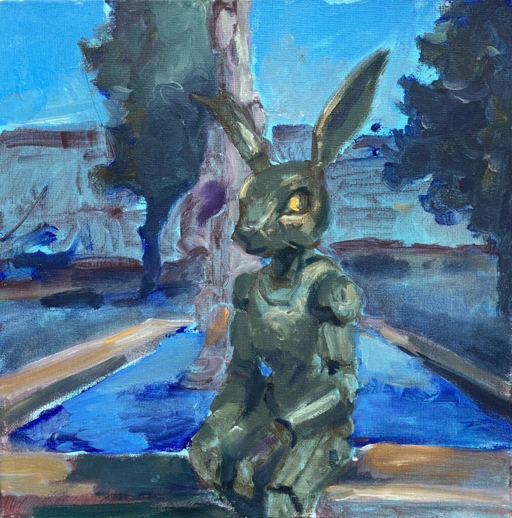 Rabit on the Fountain in Králíky 449